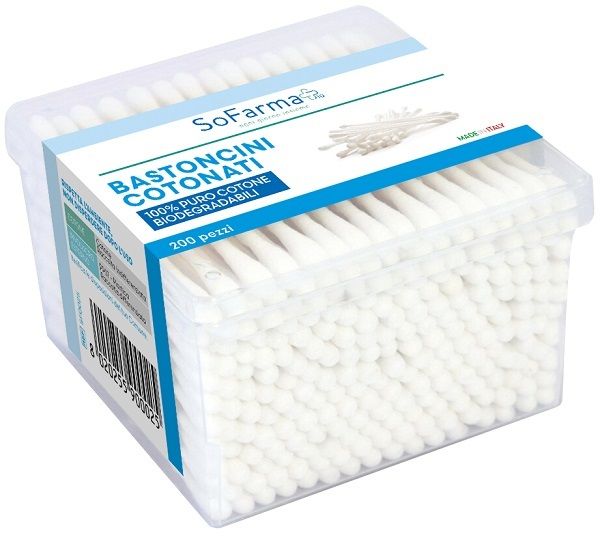 Cotton fioc 200 pezzi sofarmapiu'