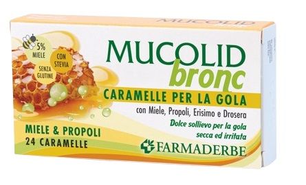 Mucolid bronc miele & propoli 24 caramelle