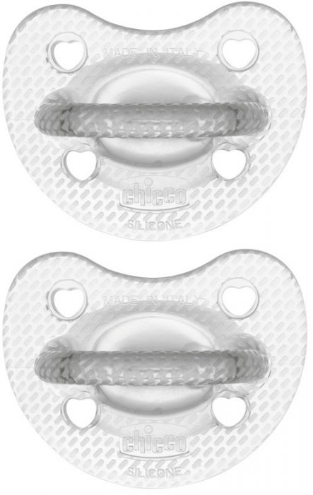 Chicco gommotto silicone crystal 6-16 mesi 2 pezzi