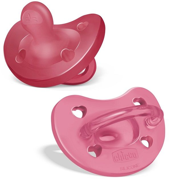 Chicco gommotto silicone rosa 16-36 mesi 2 pezzi