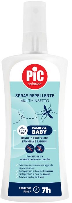 Pic solution bengal family & baby protezione famiglia e bambini spray repellente multi insetto 100 ml