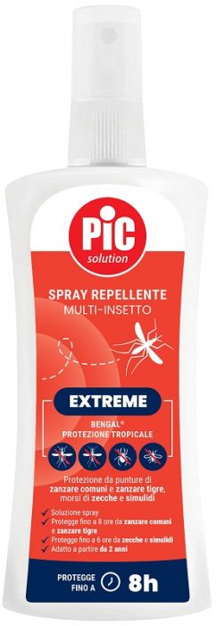 Pic solution bengal extreme protezione tropicale spray repellente multi insetto 100 ml