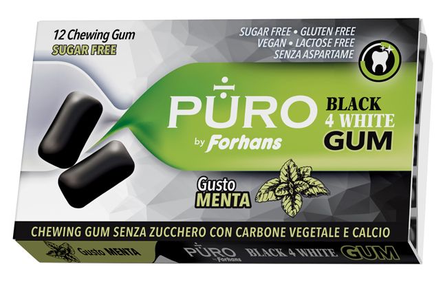 Puro by forhans black4white 12 gomme da masticare