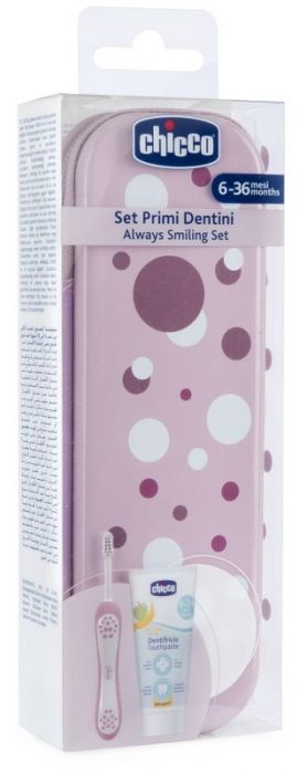 Chicco set dentale 6 mesi+ rosa