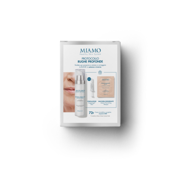 Miamo cofanetto retinol 1 retinol cream 50 ml + 1 intensive nourishing mask 10 ml + 1 epigenage shot 1 ml