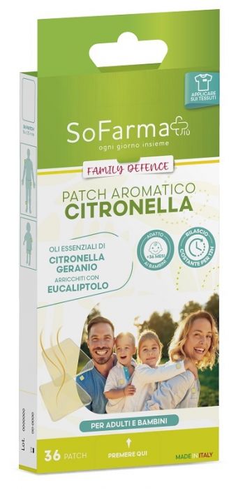 Cerotto aromatico citronella family defence 36 pezzi sofarmapiu'