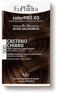 EUPHIDRA COLORPRO XD 500 CAST CHIARO GEL COLORANTE CAPELLI IN FLACONE + ATTIVANTE + BALSAMO + GUANTI