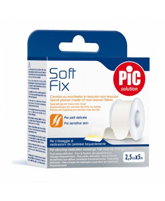 CEROTTO IN ROCCHETTO PIC SOFT FIX TESSUTO NON TESSUTO 2,5X500 CM CON FUSTELLA