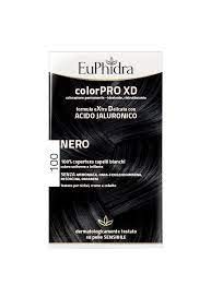 EUPHIDRA COLORPRO XD 100 NERO GEL COLORANTE CAPELLI IN FLACONE + ATTIVANTE + BALSAMO + GUANTI