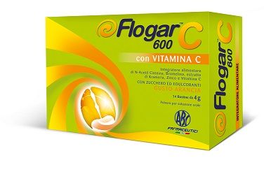 FLOGAR  C 600 CON VITAMINA C 14 BUSTINE GUSTO ARANCIA