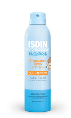 fotoprotector isdin Transparent spray wet skin pediatrics spf50 250ml