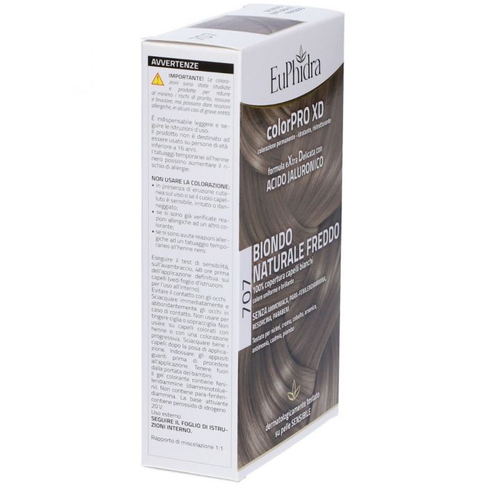 Euphidra colorpro xd 707 biondo naturale f colore + attivante + balsamo + cuffia + guanti