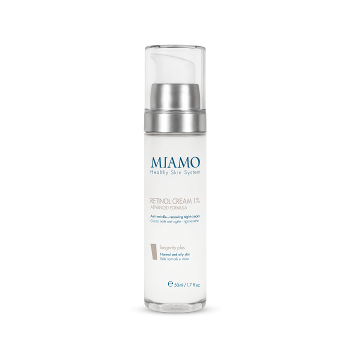 MIAMO LONGEVITY PLUS RETINOL CREAM 1% ADVANCED FORMULA 50 ML CREMA NOTTE ANTI-RUGHE RIGENERANTE