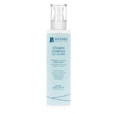 MIAMO TOTAL CARE VITAMIN COMPLEX MILK CLEANSER 250 ML LATTE DETERGENTE STRUCCANTE IDRATANTE RESTITUT