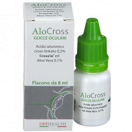 SOLUZIONE OFTALMICA LUBRIFICANTE ALOCROSS ACIDO IALURONICO SALE SODICO CROSS LINKATO 0,20% ED ALOE V