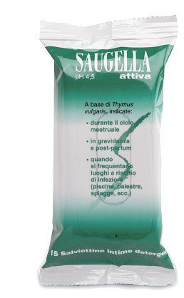 SAUGELLA ATTIVA SALVIETTINE 15 BUSTINE