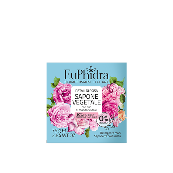 Euphidra saponetta vegetale petali di rosa 75g