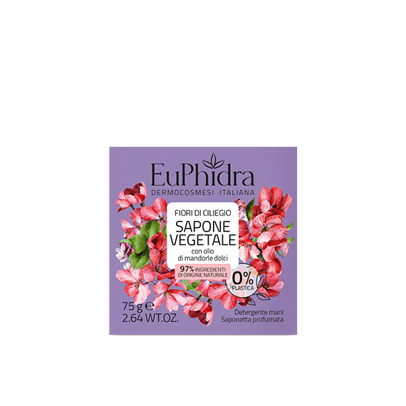 Euphidra saponetta vegetale fiori di ciliegio 75g
