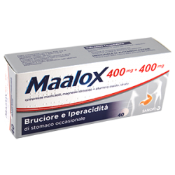 Maalox*40cpr mast 400mg+400mg