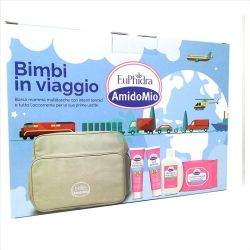 EUPHIDRA AMIDOMIO BORSA BIMBI VIAGGIO GEL POLVERE 50ML + DETERGENTE NON SAPONE 200ML + CREMA IDRATAN