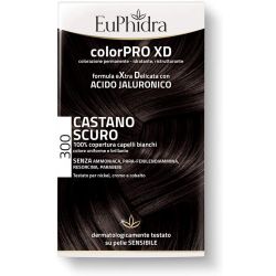 EUPHIDRA COLORPRO XD 300 CASTANO SCURO GEL COLORANTE CAPELLI IN FLACONE + ATTIVANTE + BALSAMO + GUAN