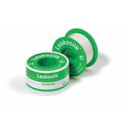 Cerotto adesivo ipoallergenico per fissaggio medicazioni leukosilk supporto acetato di cellulosa bia