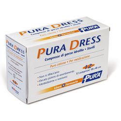 Garza idrofila pura dress 18x40cm 12 pezzi