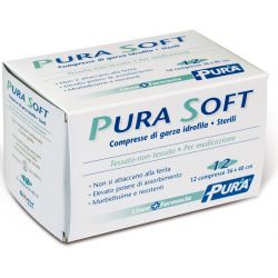 Garza in tessuto non tessuto pura soft 36x40cm 12 pezzi