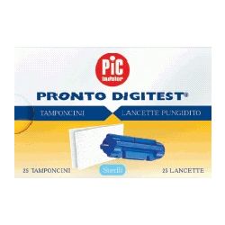Lancette pungidito pic digitest gauge 28 25 pezzi + 25 tamponcini assorbenti