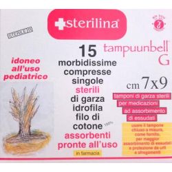 Sterilina tampone di garza compressa idrofila di cotone 7 x 9 cm 15 pezzi