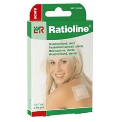 Medicazione sterile ratioline. dimensione 8x10cm confezione 5 pezzi