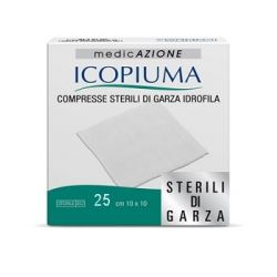 Garza compressa idrofila icopiuma 10x10cm 25 pezzi