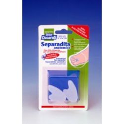 Separadita anatomico per piede realizzato in gel di silicone bianco semitrasparente sagomato igienep