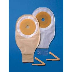 Sacca ileostomia a fondo aperto opaca ritagliabile con barriera protettiva cutanea in stomahesive technology senza velcro supporto in cerotto microporoso ileodress 19/64mm 10 pezzi