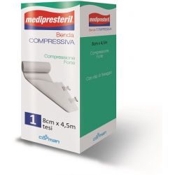 Benda medipresteril compressione forte m4,5x8cm tesi