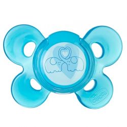 Chicco succhietto ph comfort blu silicone 4 mesi + 1 pezzo caucciu'
