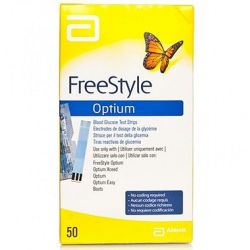 STRISCE MISURAZIONE GLICEMIA FREESTYLE OPTIUM TEST STRIPS 50 PEZZI SENZA CALIBRAZIONE