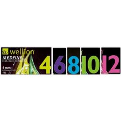 Ago per penna da insulina wellion medfine plus 8 31 gauge lunghezza 8 mm 100 pezzi