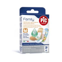 Cerotto pic strip family 20 pezzi antibatterico con tampone