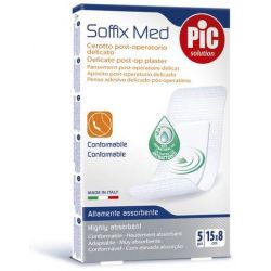 Cerotto pic soffix med in tnt con tampone centrale assorbente sterile monouso 15x8 cm antibatterico