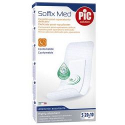 Cerotto pic soffix med in tnt con tampone centrale assorbente sterile monouso 10x20 cm antibatterico