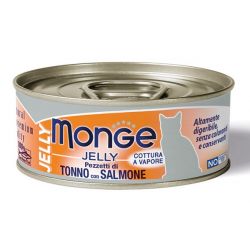 Monge natural quality gatto monge jelly pezzetti di tonno bonito/salmone 80 g