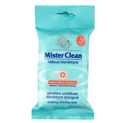 Salviettine disinfettanti milleusi mister clean minipocket 10 pezzi pmc n. reg. 19465 min.sal.
