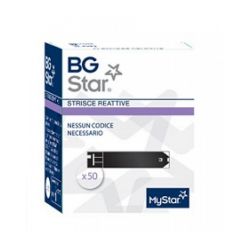 STRISCE PER MISURAZIONE GLICEMIA BGSTAR 25 PEZZI COMPATIBILI CON MISURATORE DI GLICEMIA MYSTAR EXTRA