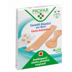 Cerotto elastrici mani dita articolazioni 16 pezzi assortiti profar