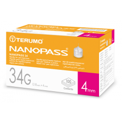 Ago per penna da insulina nanopass 34 gauge lunghezza 4 mm 100 pezzi