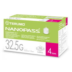 Ago per penna da insulina nanopass 32,5 gauge lunghezza 4 mm 100 pezzi