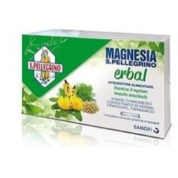 San pellegrino magnesia erbal 14 bustine con scatola vintage