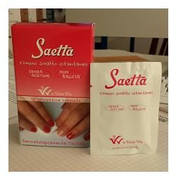 Saetta salvietta rimuovi smalto confezione da 10 bustine monouso