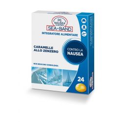 P6 nausea control sea band caramelle antinausea viaggio allo zenzero 24 pezzi